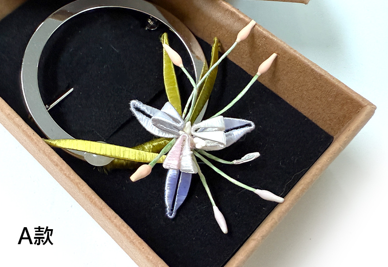 翼想纏花福飾 圓滿福胸針/領巾釦雙用